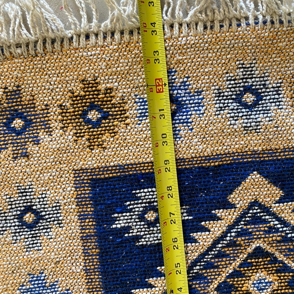 Vintage Blue Reversible Rug - Picture 3 of 4